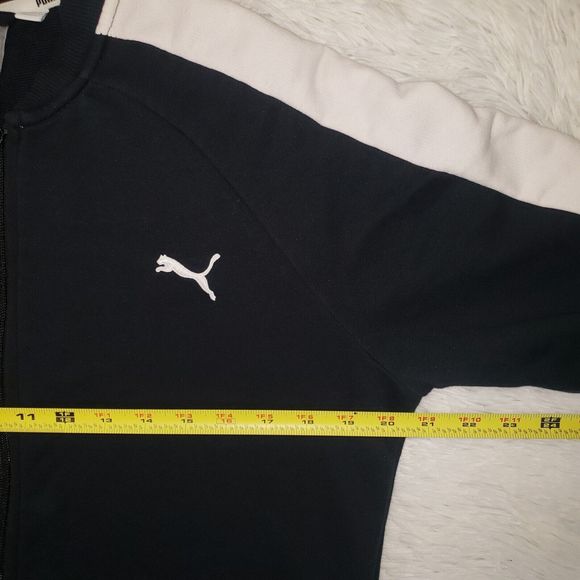 Puma Sz XL Womens Track Jacket Full Zip Black Athleisure Activewear Top Pockets - Picture 8 of 9
